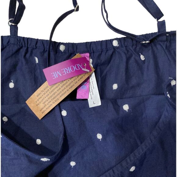 Adore Me Blue White Lace Camisole Shorts Womens Sz Large Luana Novelty Romantic - Picture 5 of 16